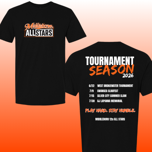 Middleboro 12U All-Stars Tournament Season Limited Edition T-Shirt