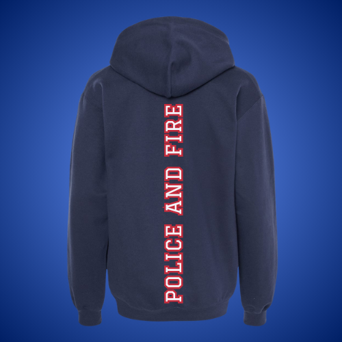 Police & Fire Hoodie – Vertical Statement