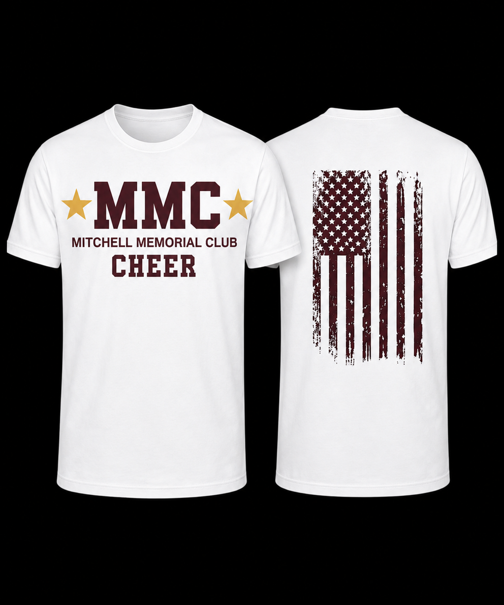 MMC Distressed Flag Tee | Football + Cheer
