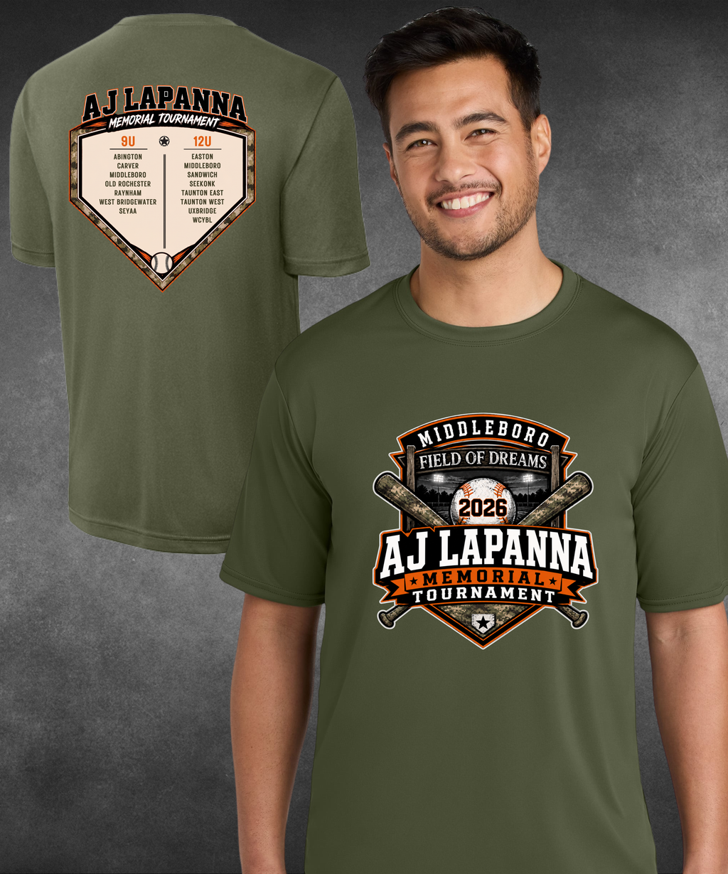 AJ LaPanna Memorial Tournament 2026 – Front & Back Tournament Tee